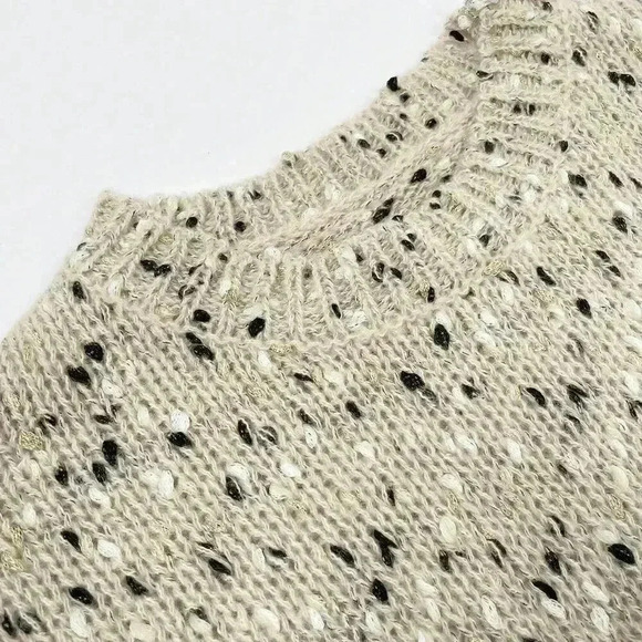 Multicolor Casual Women's Marled Knit Drop Shoulder Sweater - Picture 5 of 6